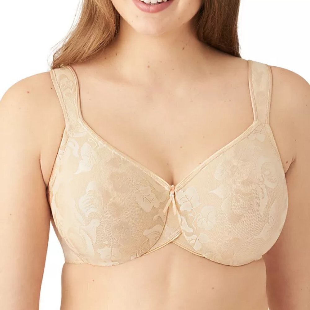 #3425-7 WACOAL 34DD 85567 Awareness Full Figure Seamless Underwire Bra Nude